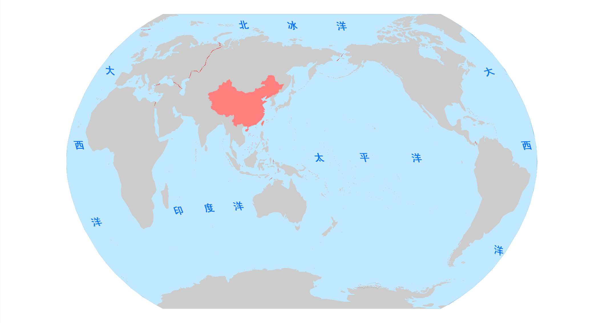四大洋名称和地理位置