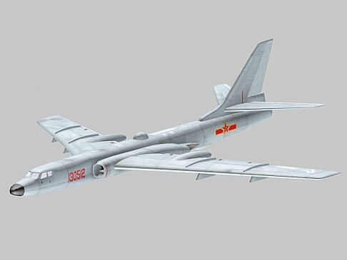 中国轰-6K轰炸机模型下载