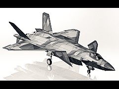 国产歼20战斗机三维模型