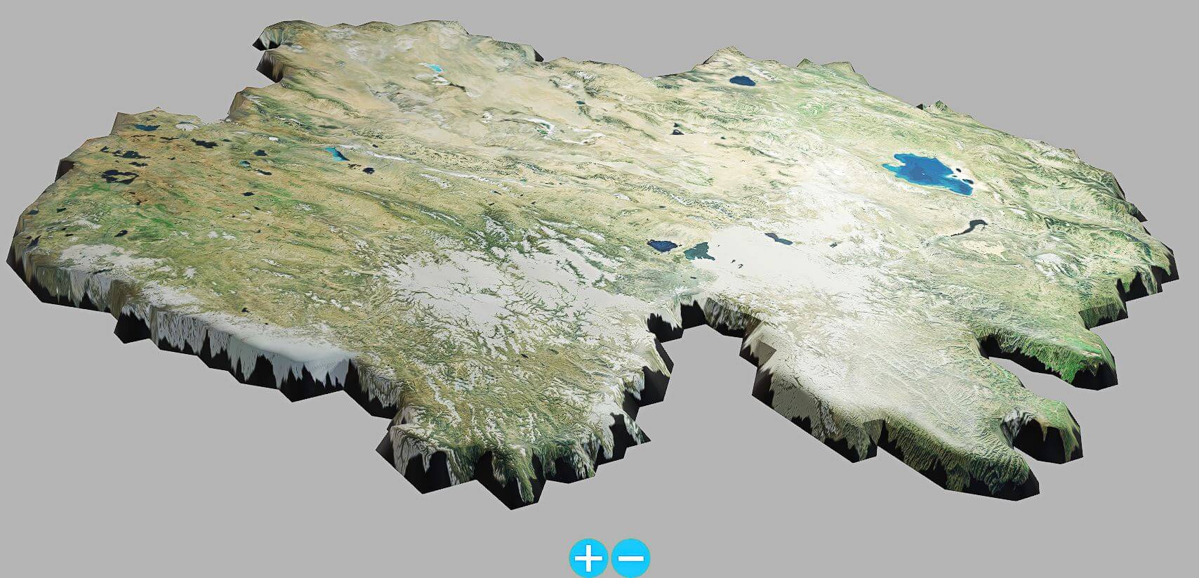 青海省3D地理模型和高度图下载